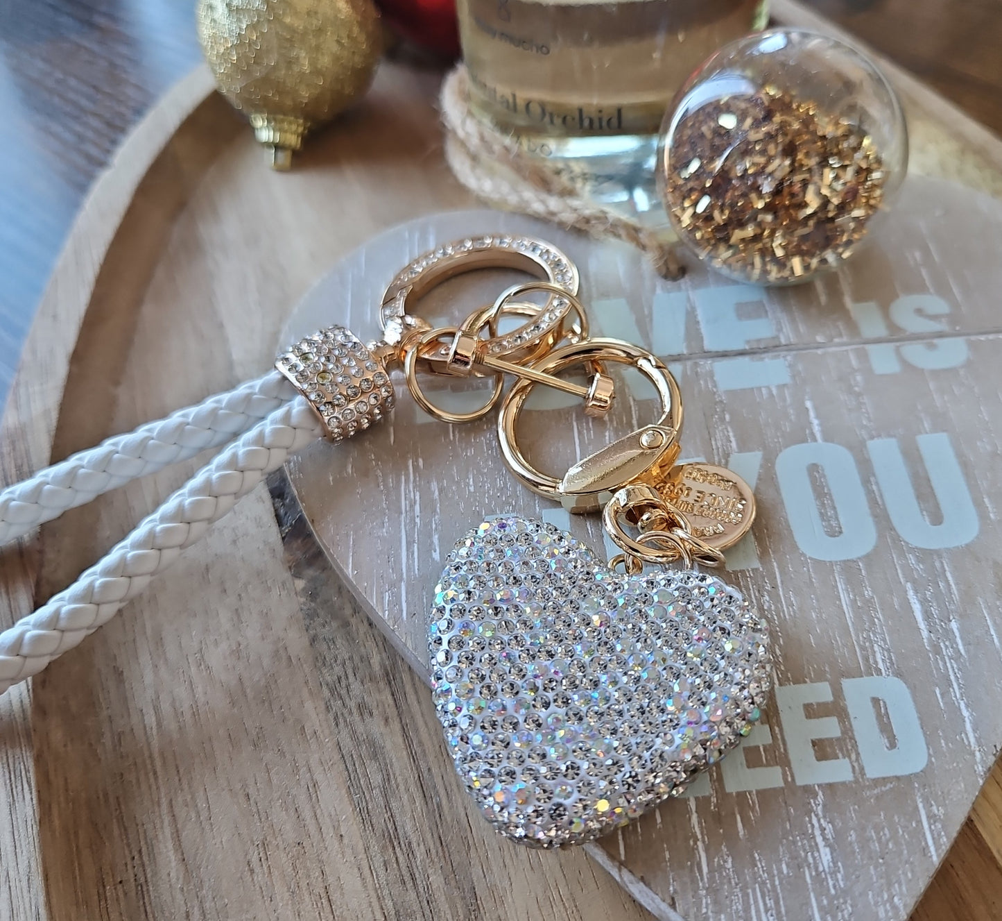 Grigri coeur strass argent