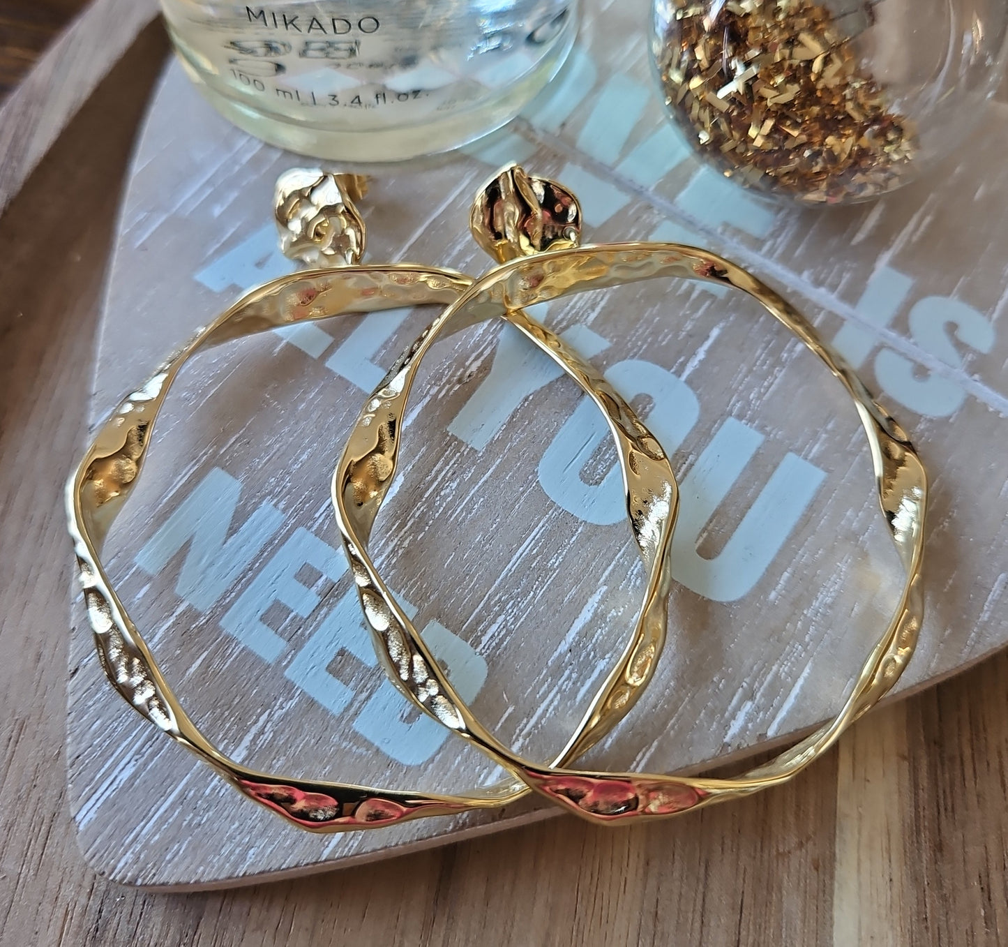 Boucles d'oreilles creoles architecture grande