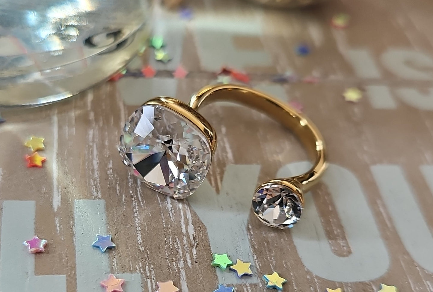 Swarovski silver ring