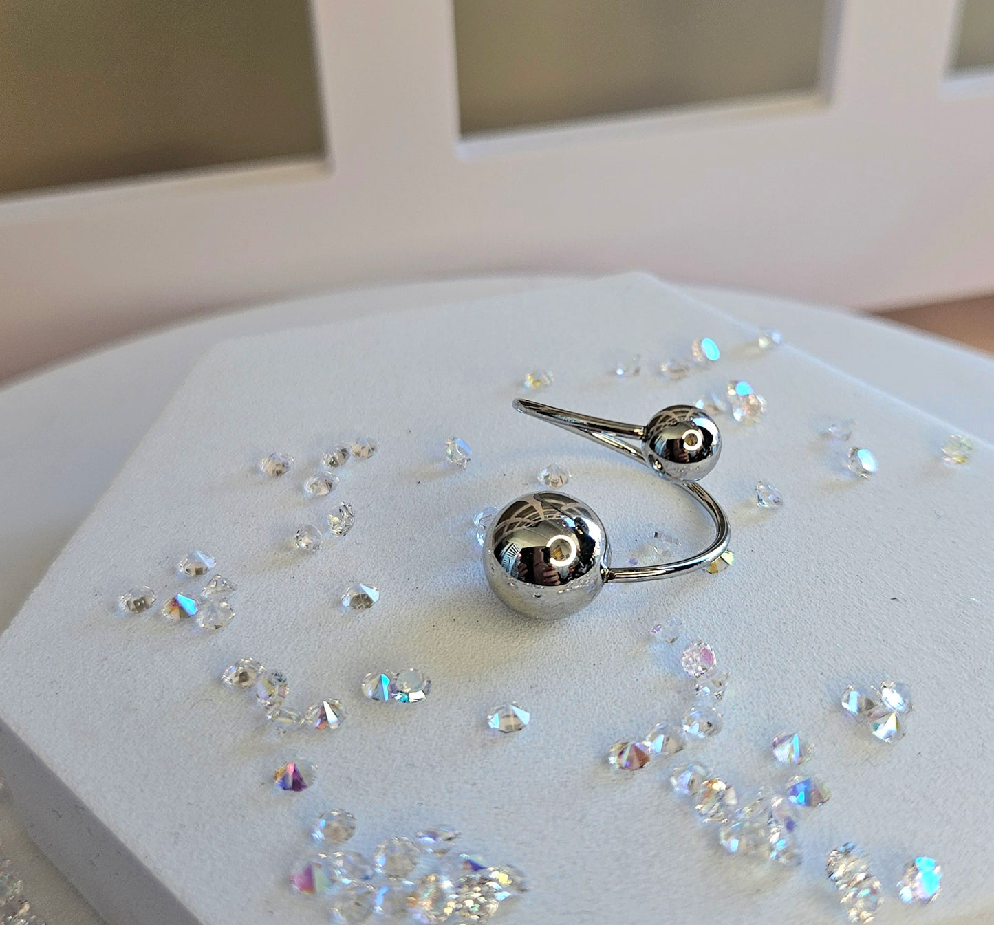Bague perle argent