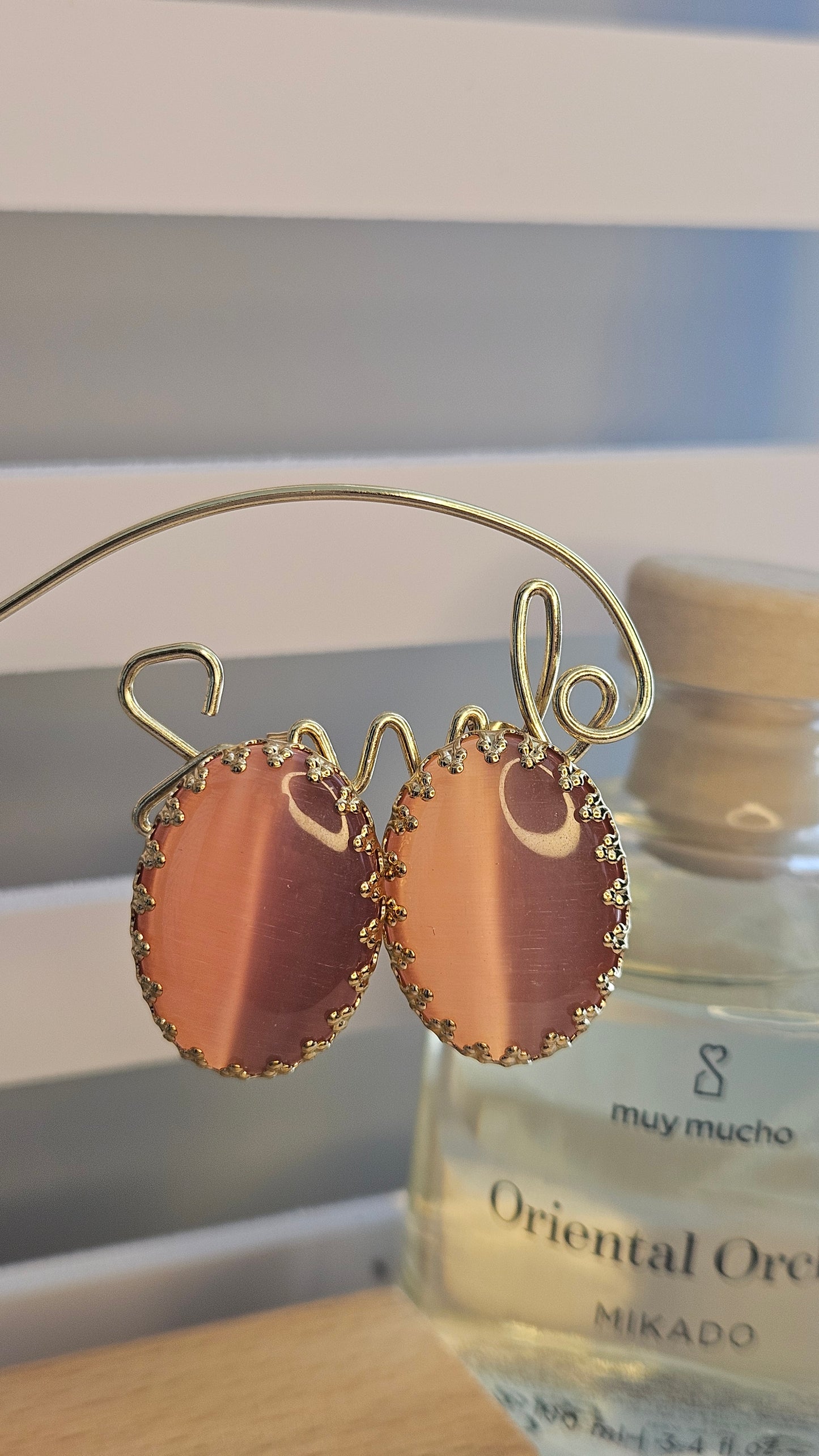 Boucles d'oreilles rondes corail