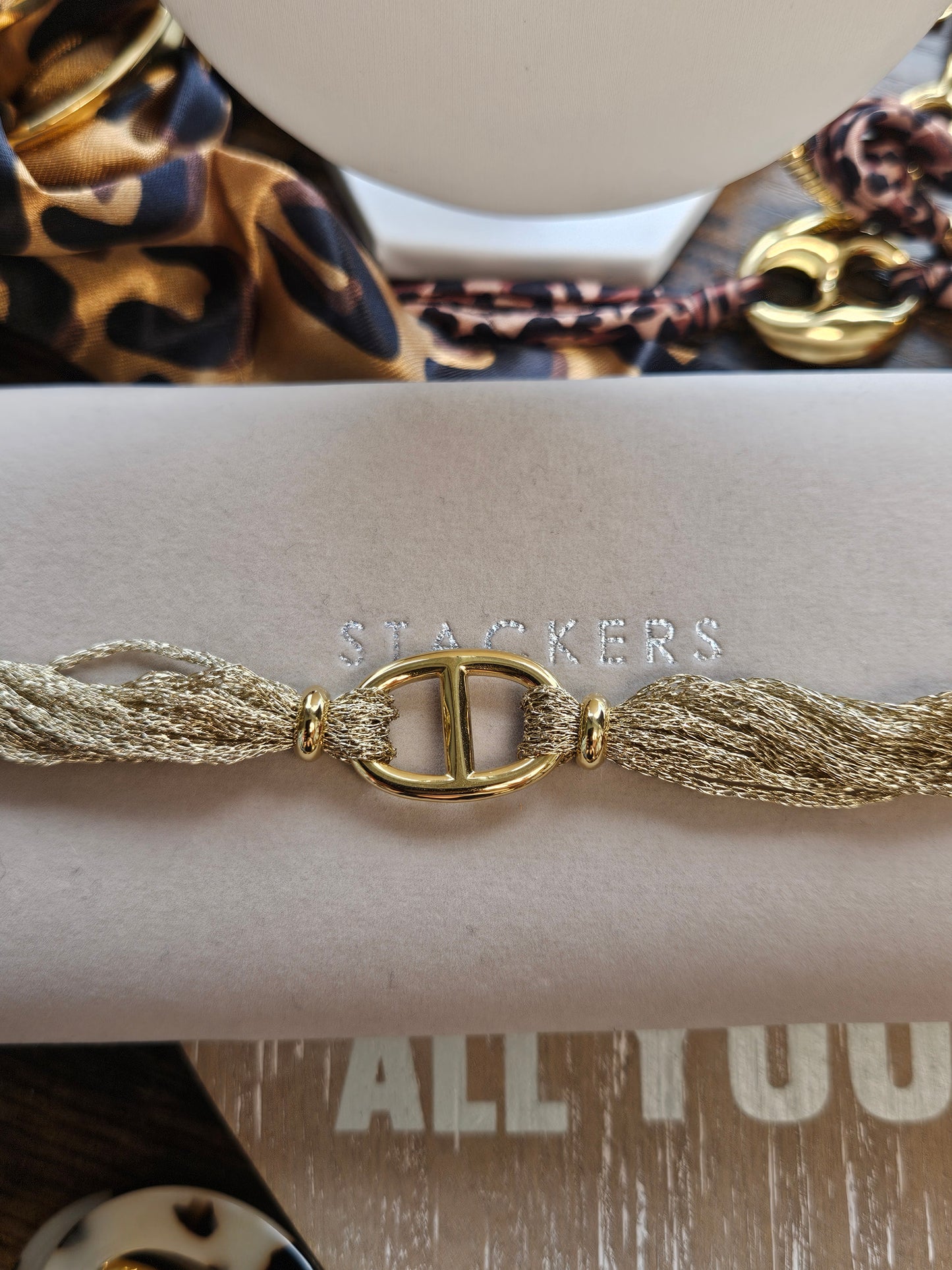 Bracelet maille marine fil or