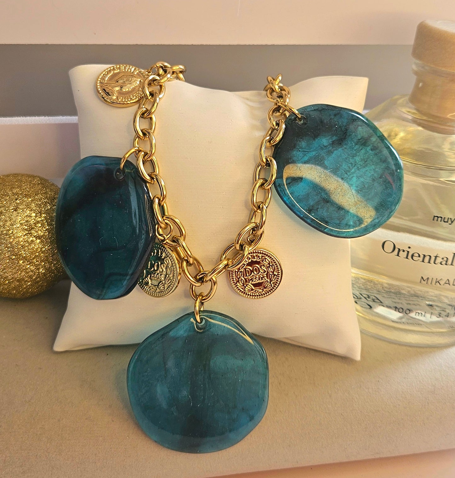 Collier piece turquoise