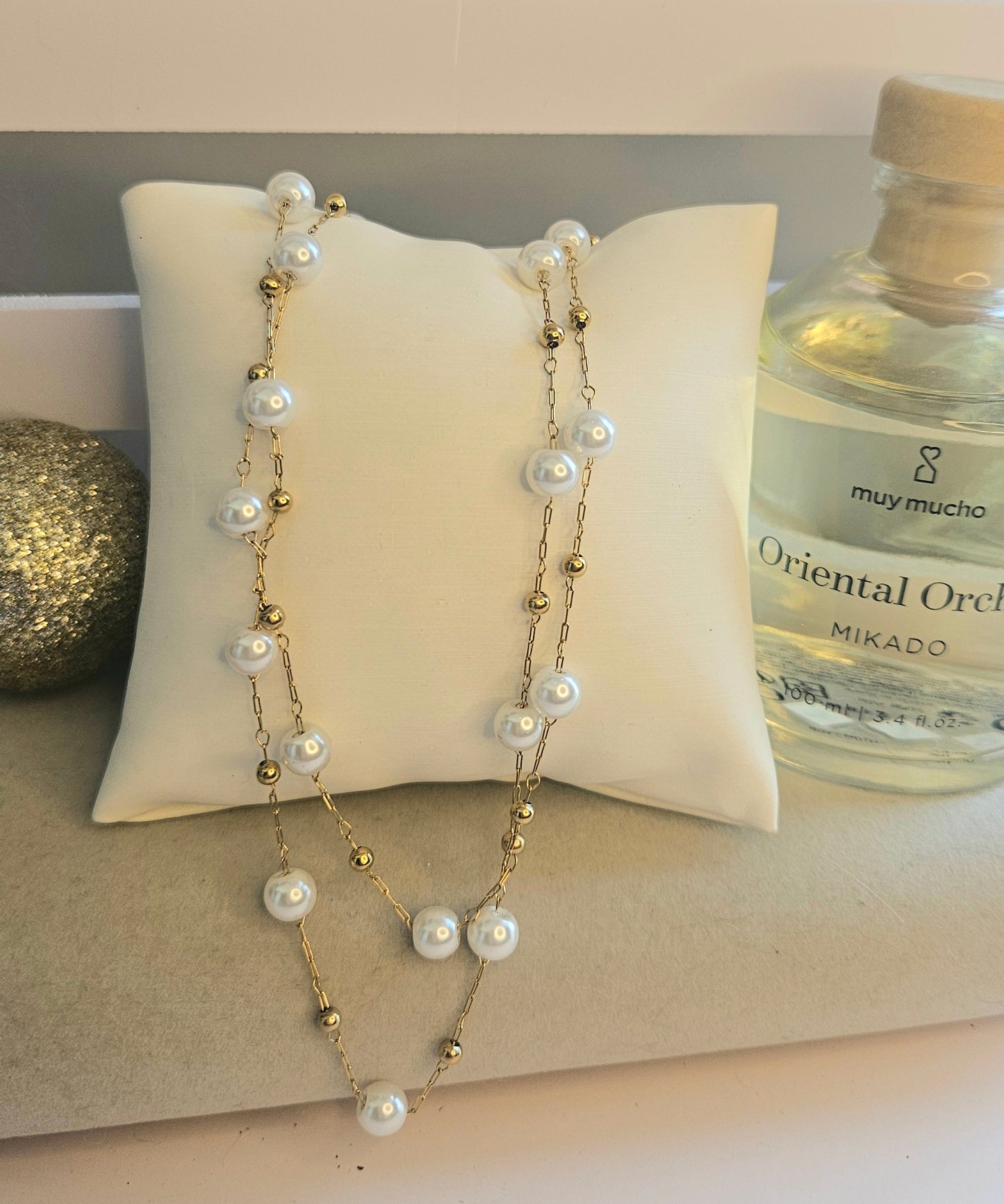 Collier double perle