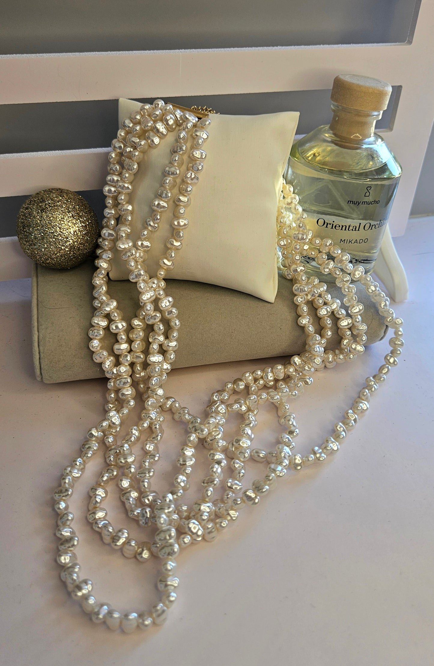Collier perle multirang
