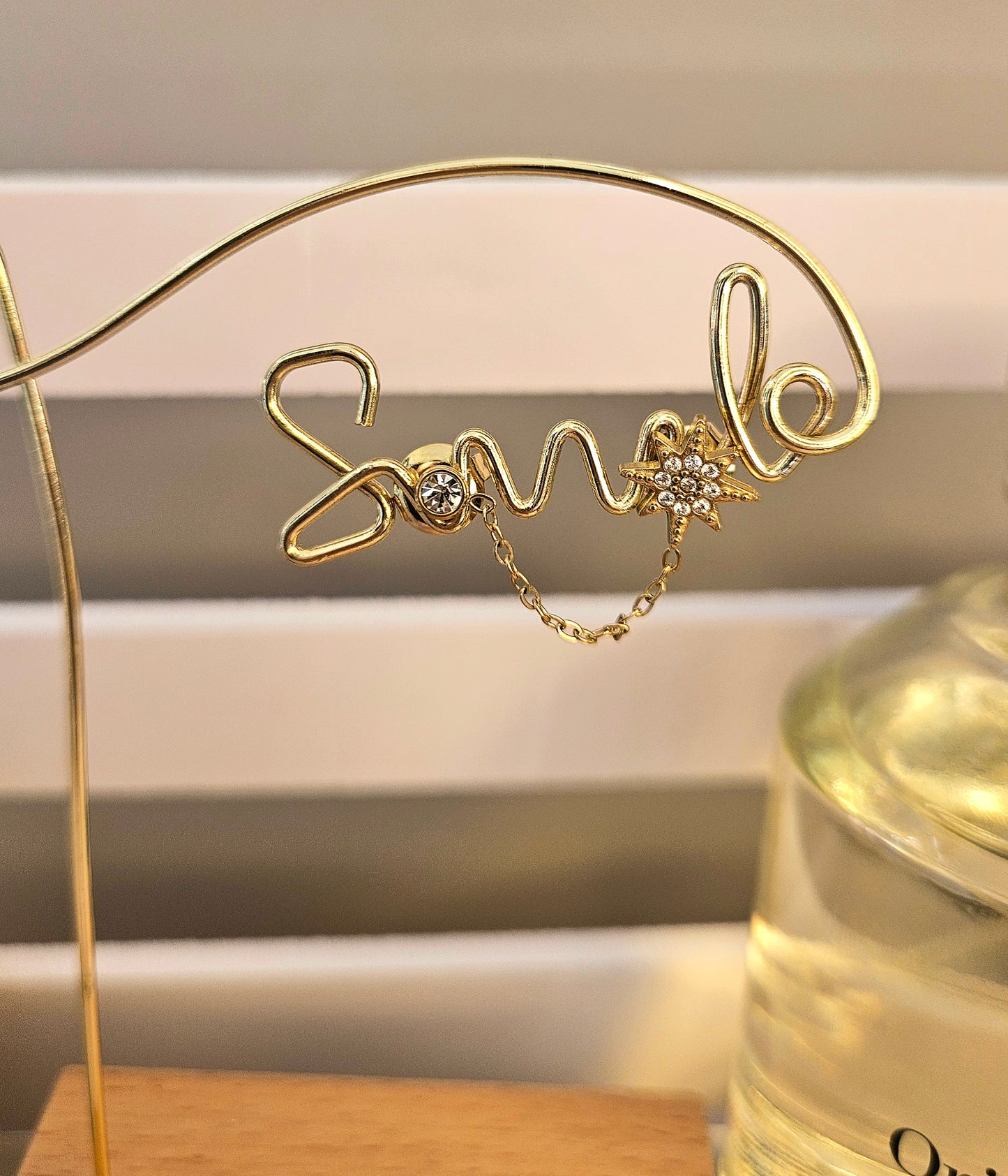 Boucles d'oreilles double étoile et strass