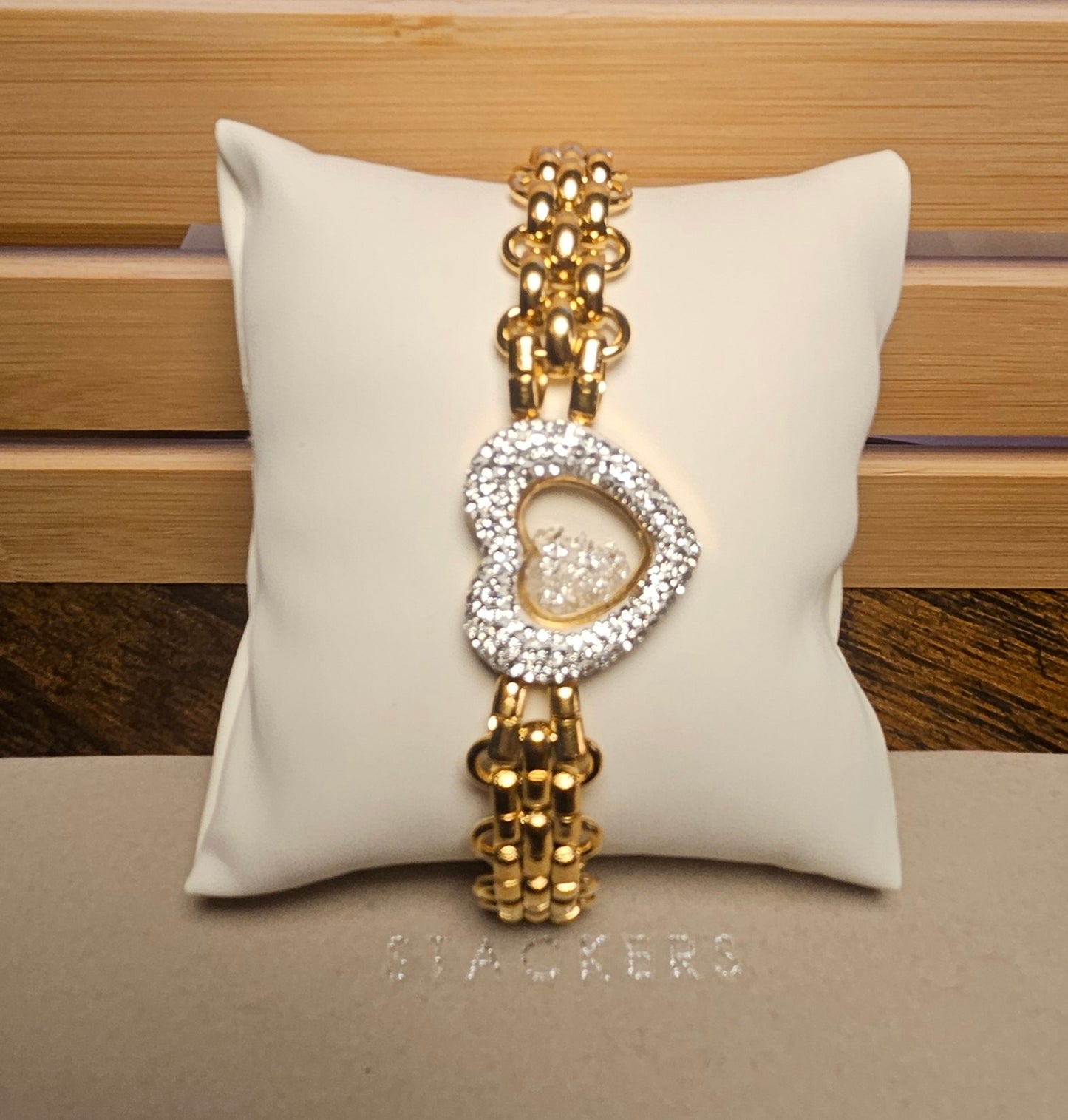 Bracelet montre coeur cristal