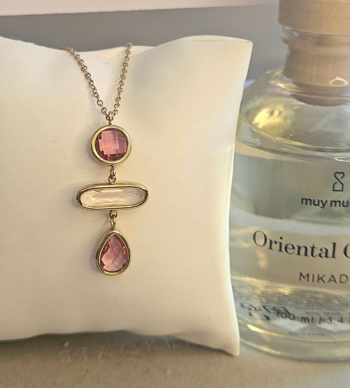 Collier cristal rose