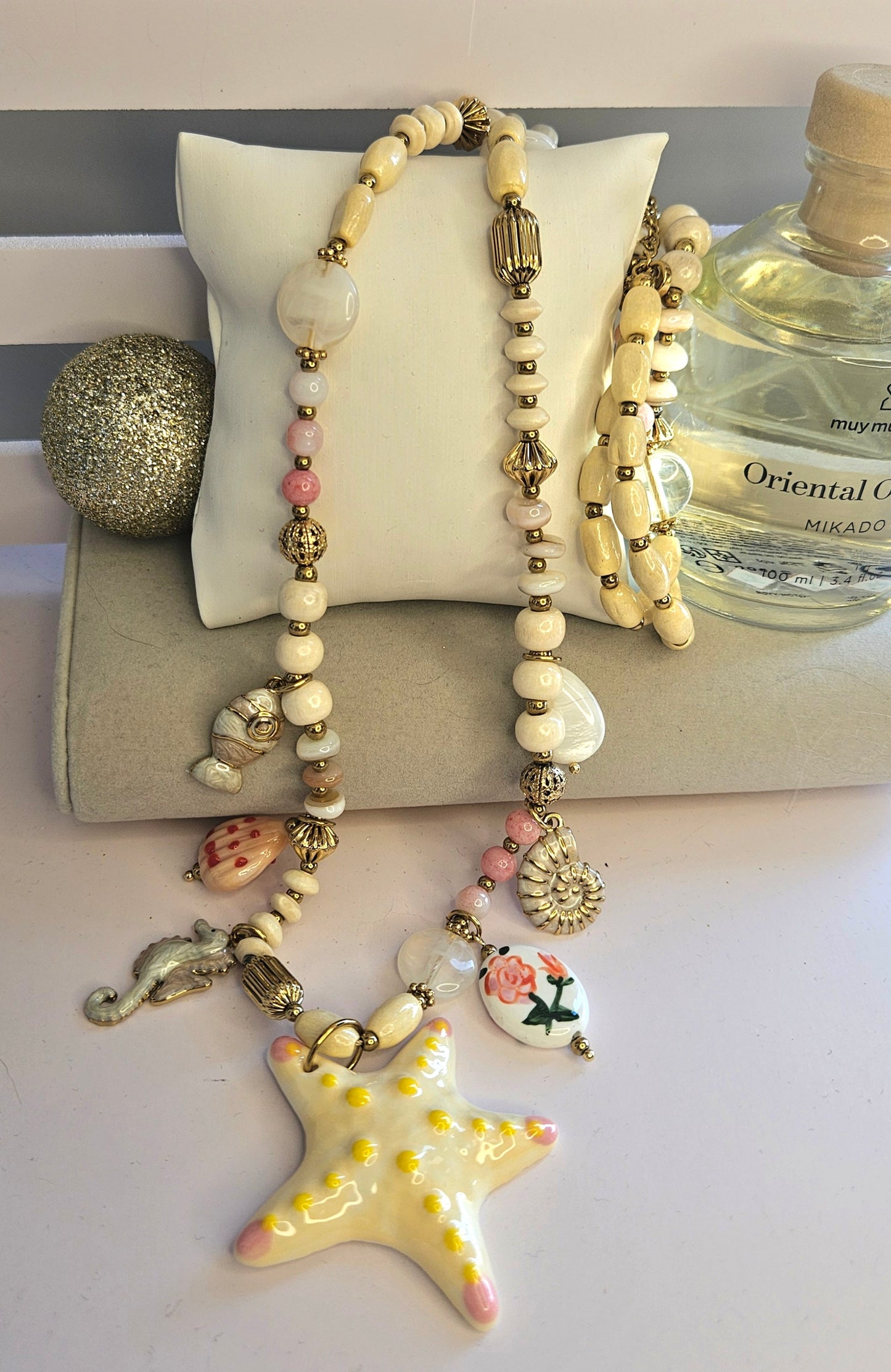 Collier sautoire etoile jaune