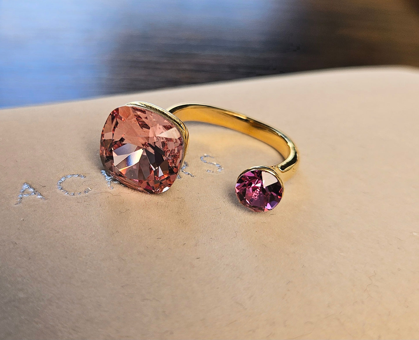 Bague swarovski rose