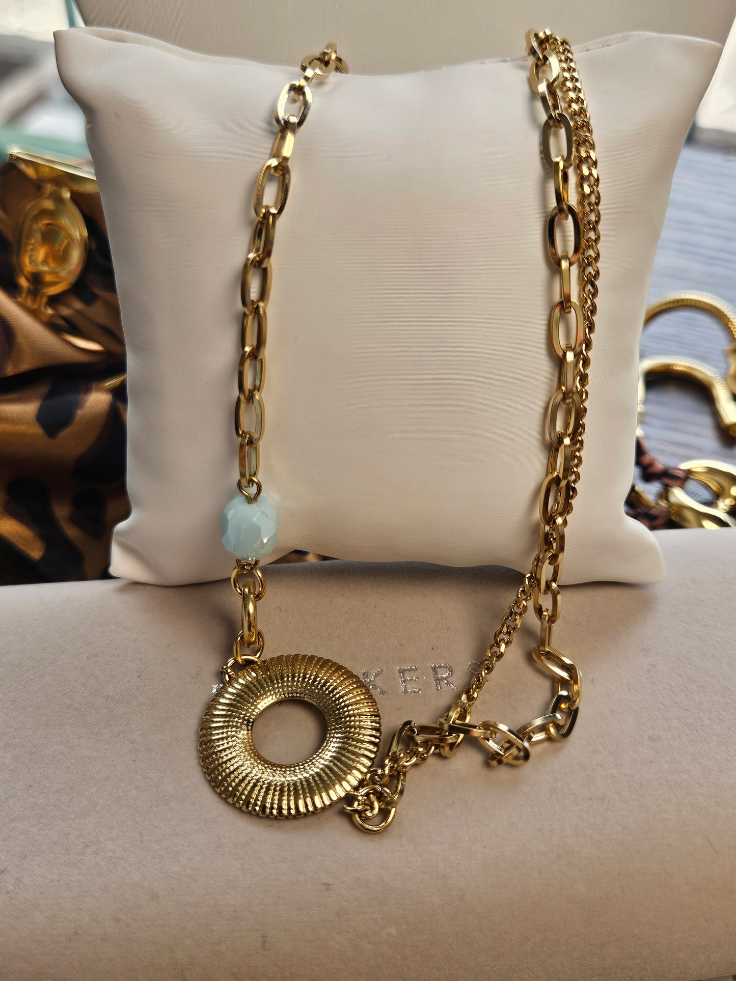 Collier sautoir turquoise