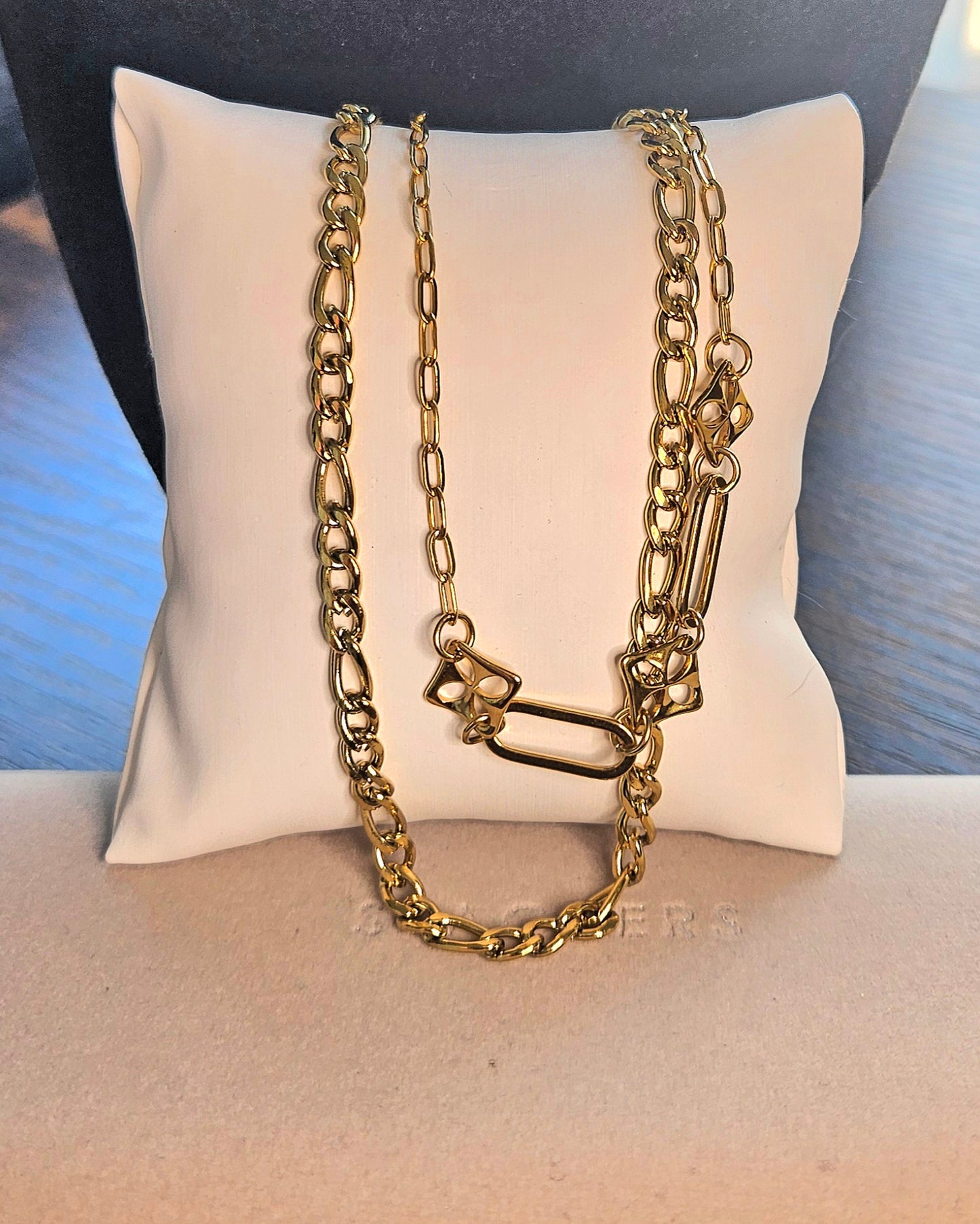 Collier sautoir double chaine