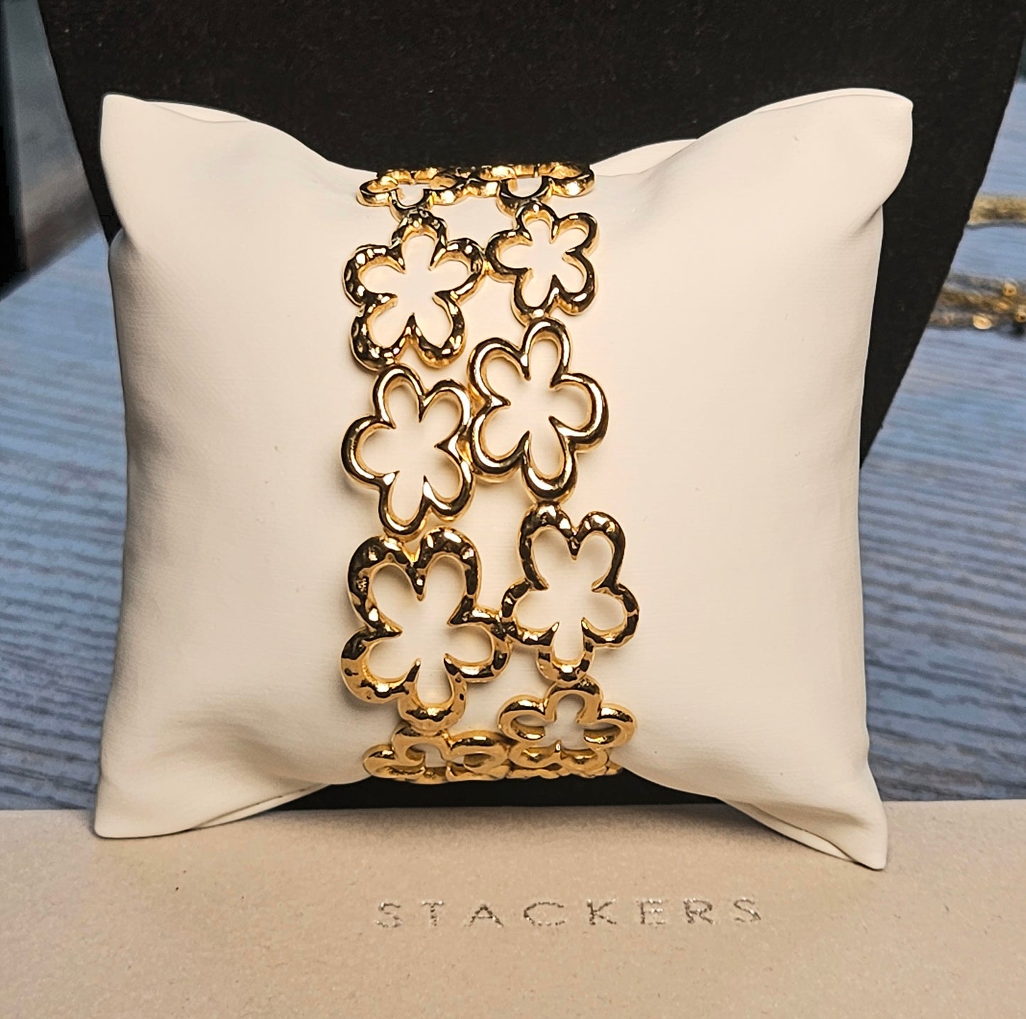 Bracelet fleur manchette