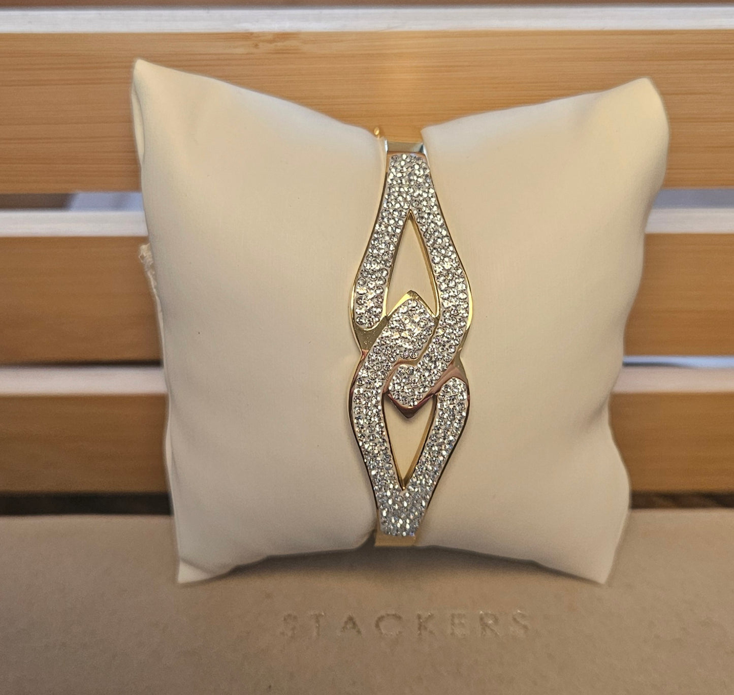 Bracelet jonc strass jonc serpent enlace