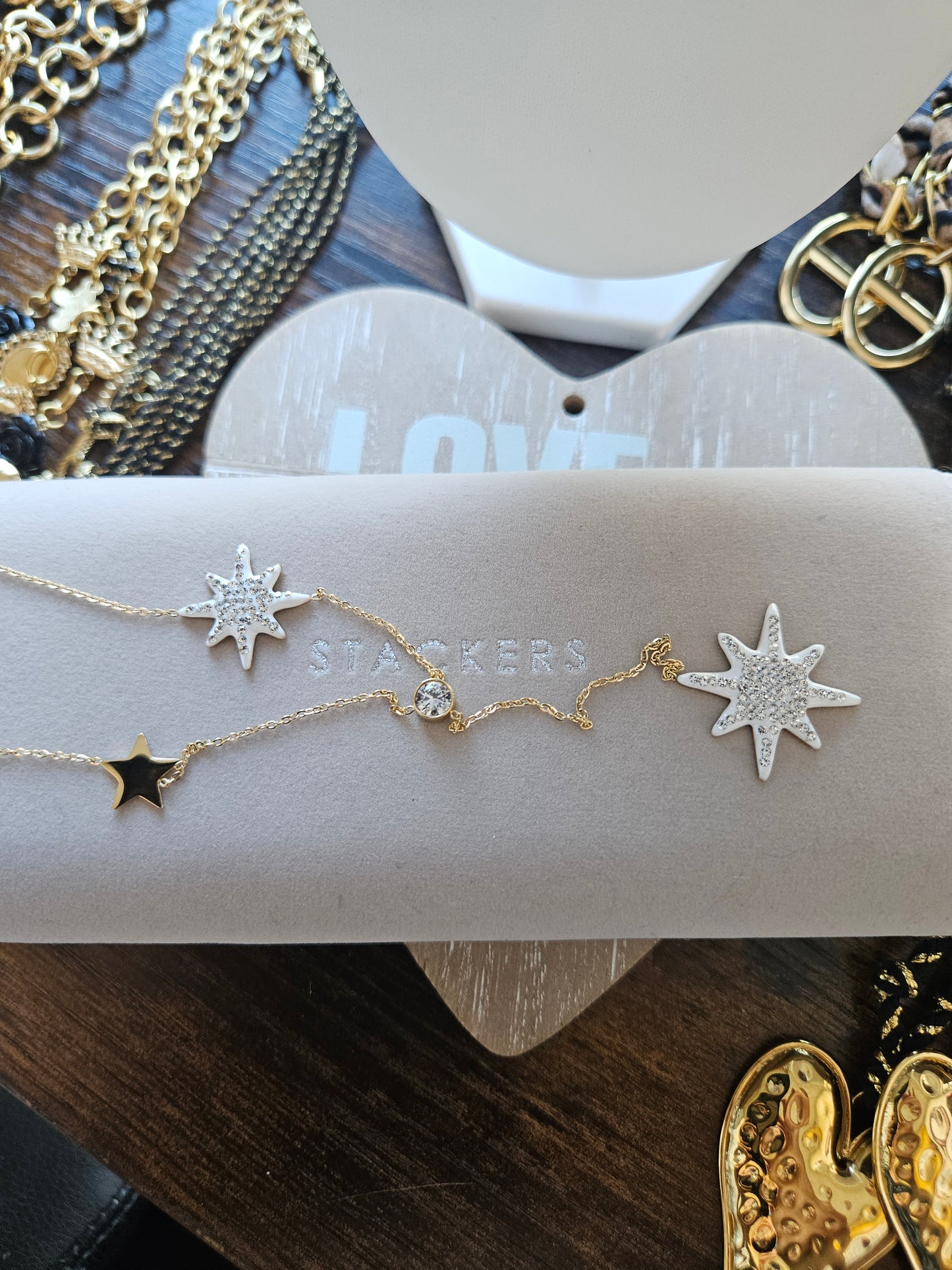 Collier étoile géantes strass