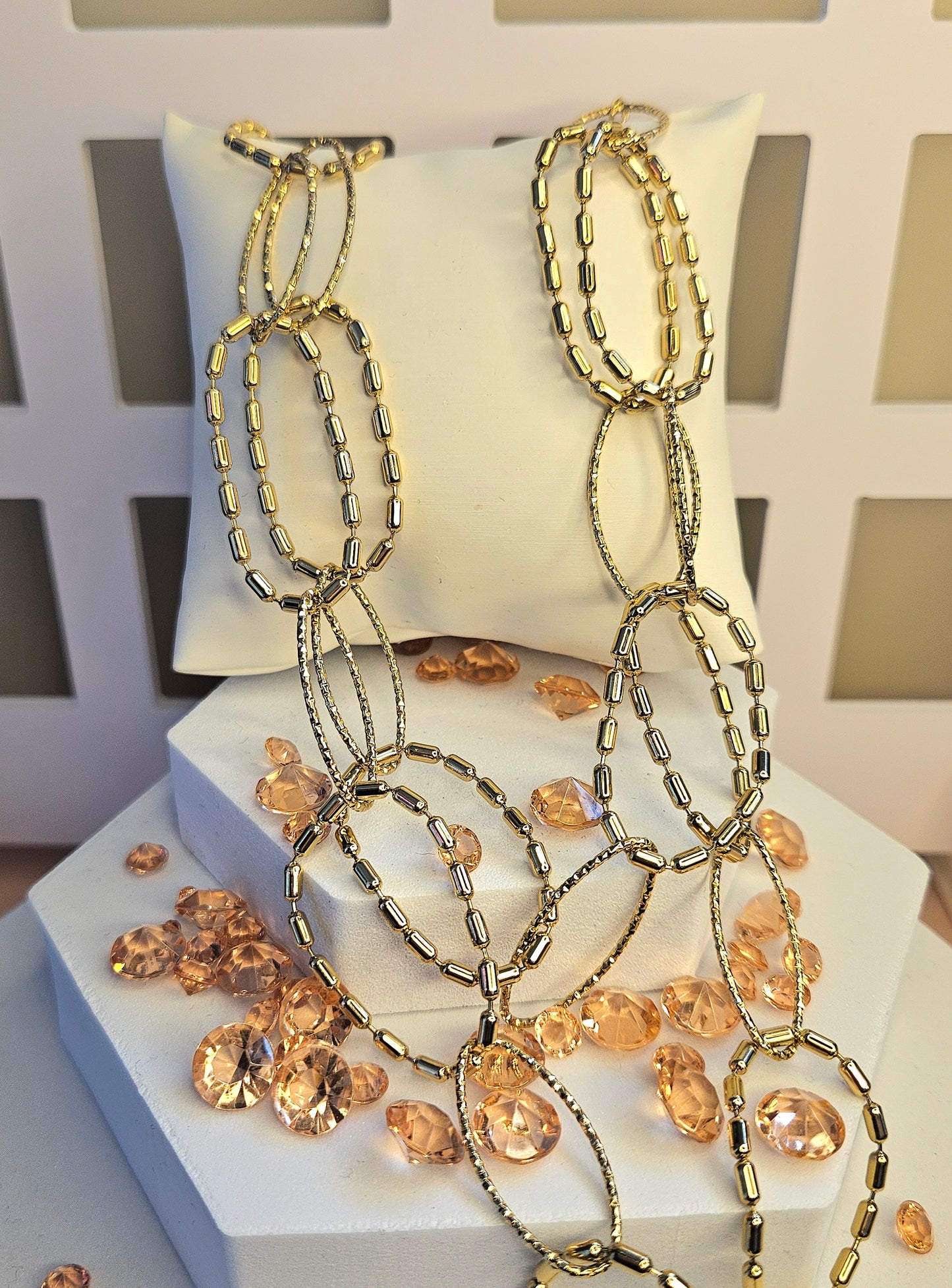 Collier sautoir double chaine