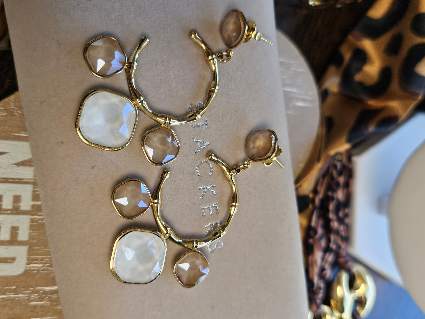 Boucles cristal champagne