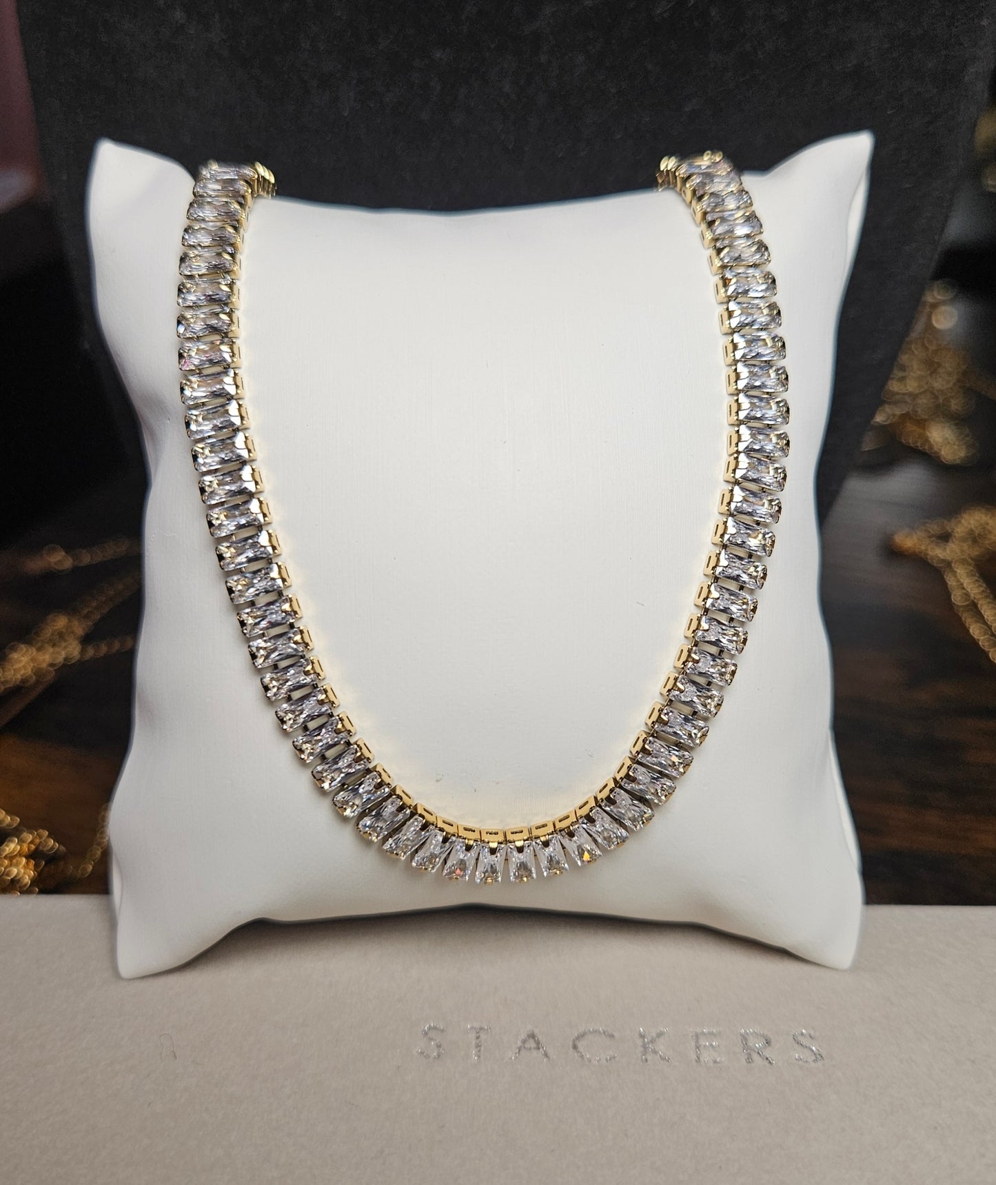 Collier tout crystal rectangle