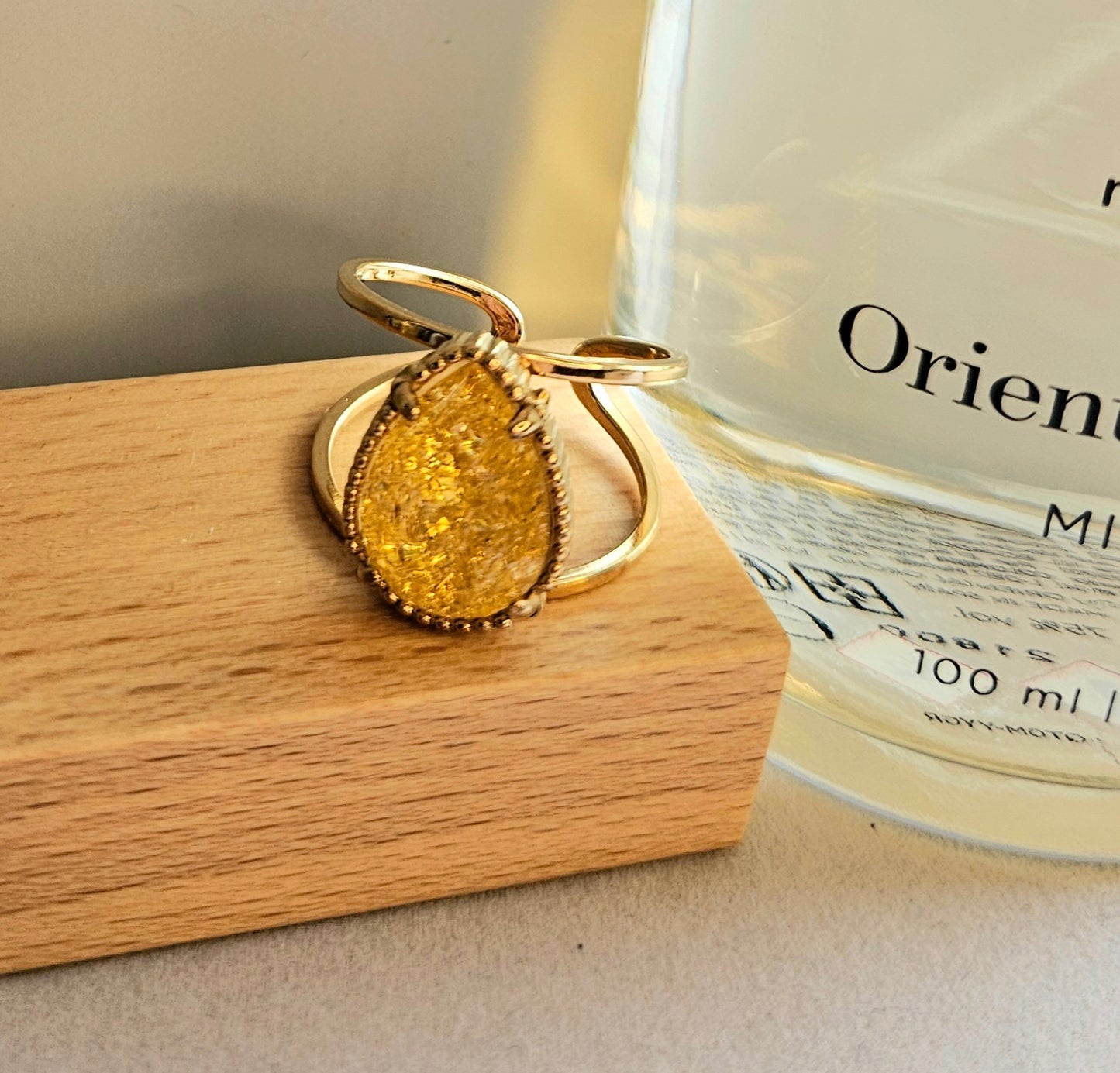 Bague cristal jaune
