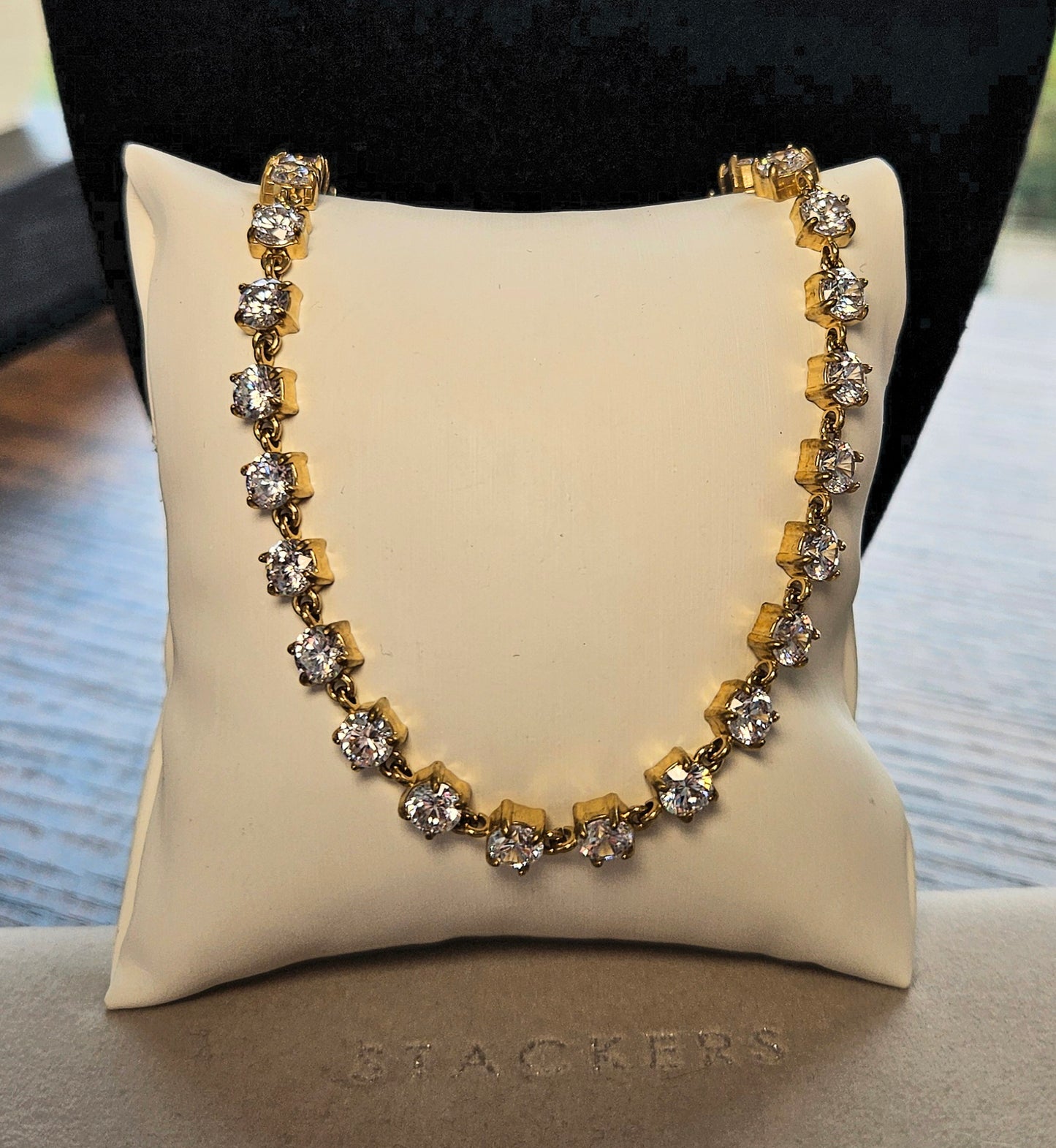 Collier zirconium carre