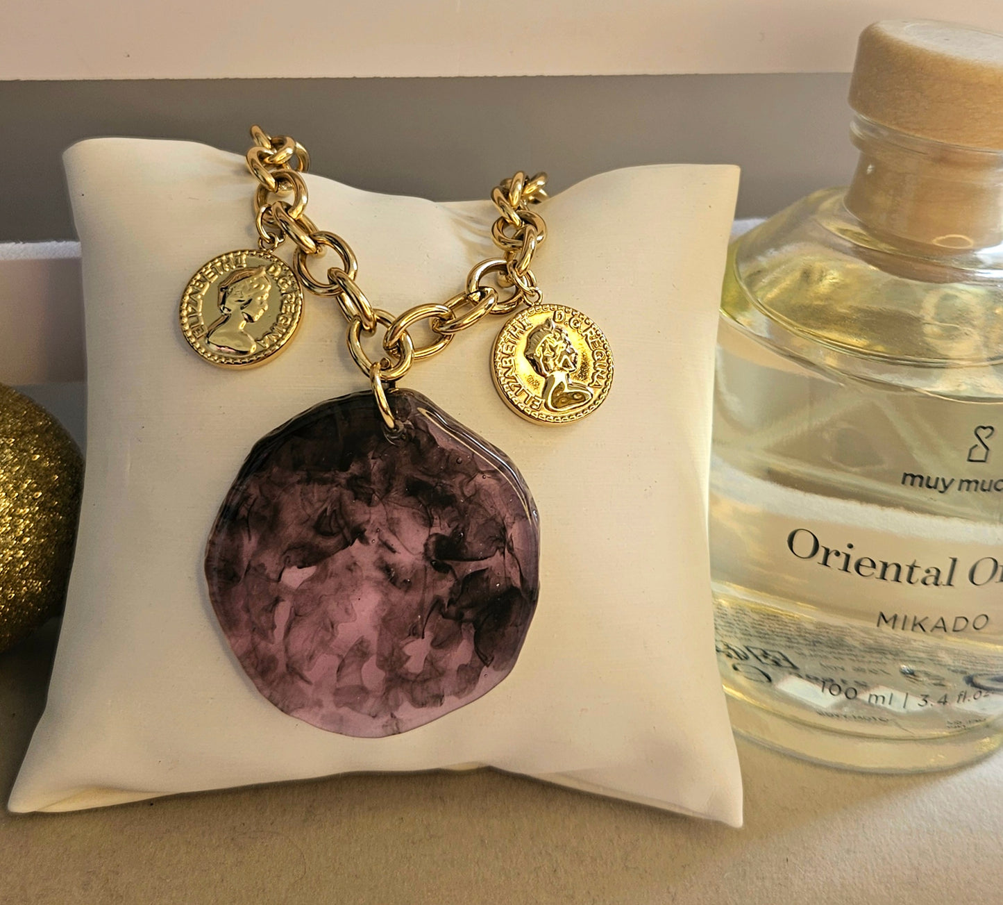 Bracelet piece mauve