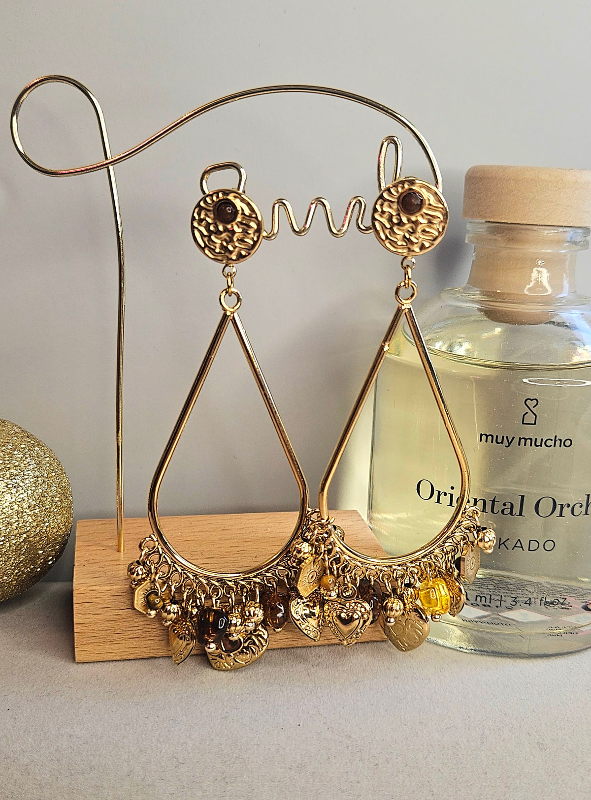 Boucles d'oreilles ovale pendantes