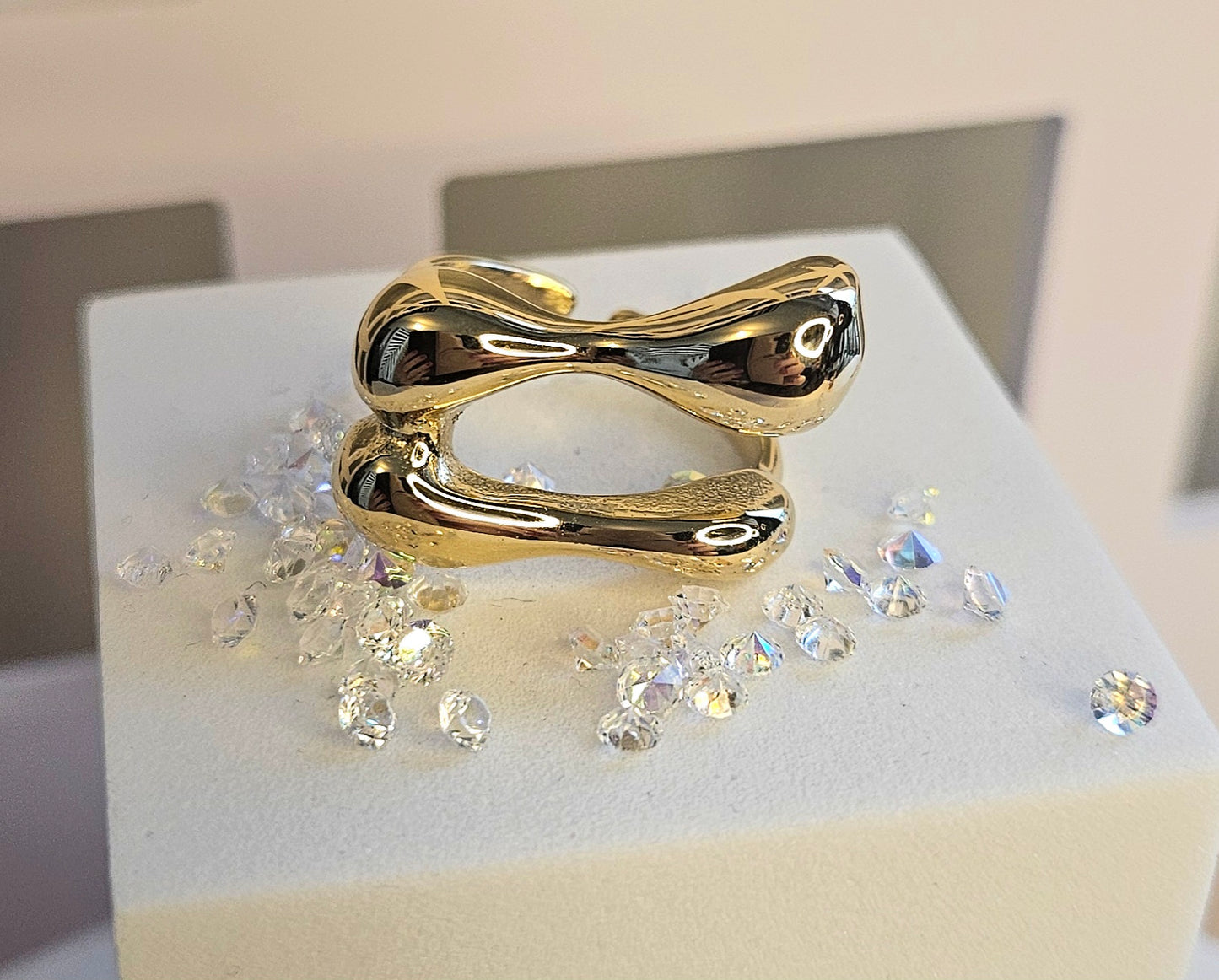 Bague moderne vague taille min 54
