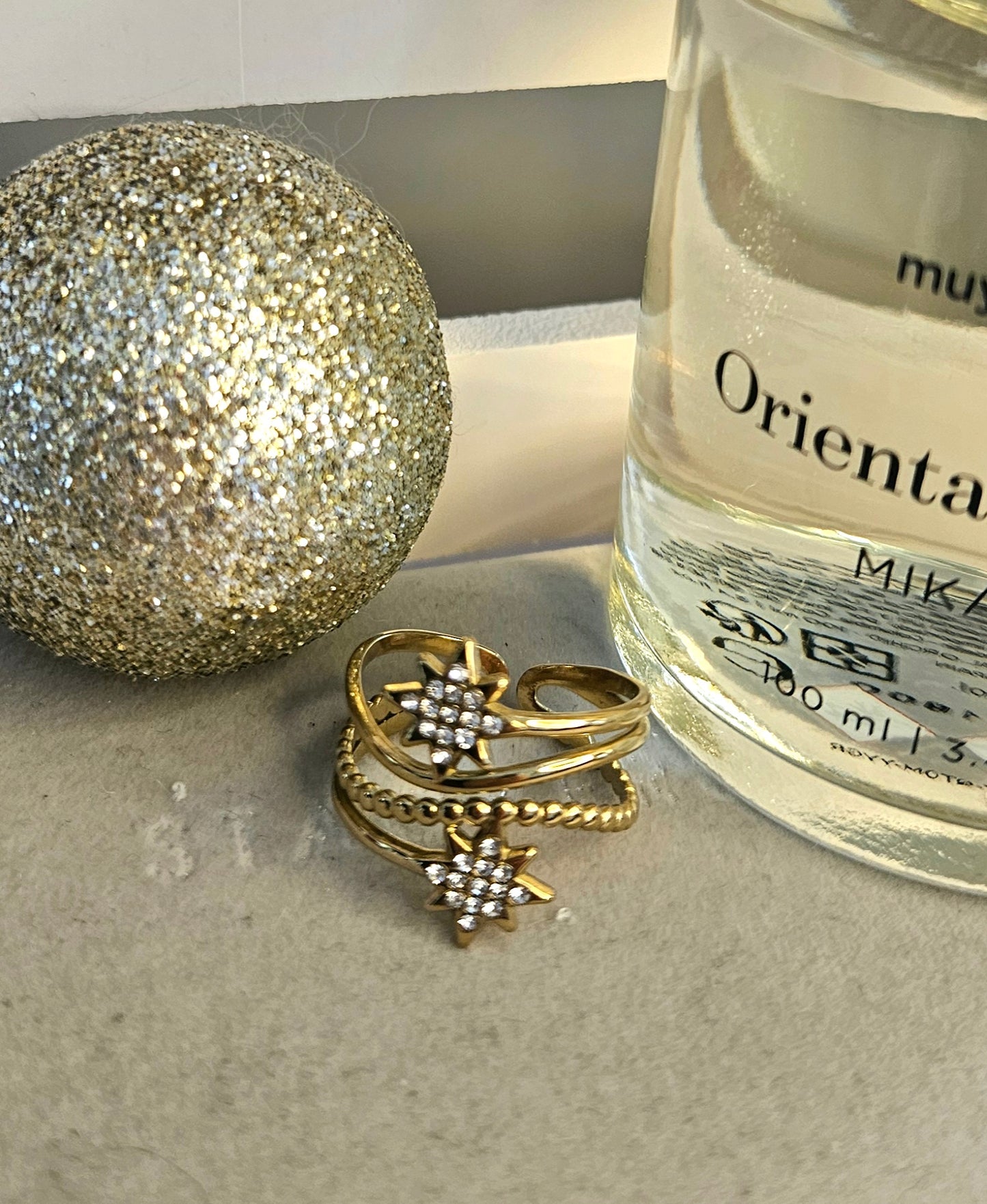 Bague double etoile