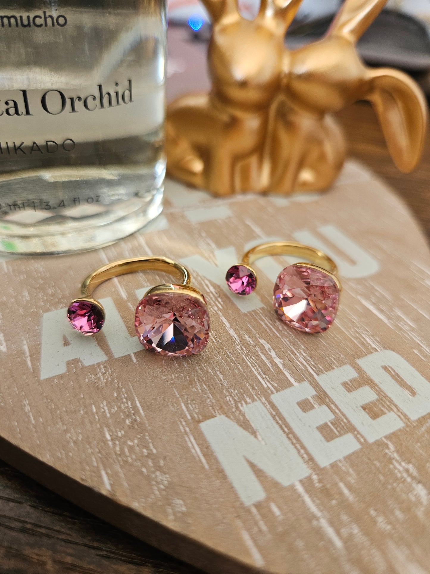Bague swarovski rose