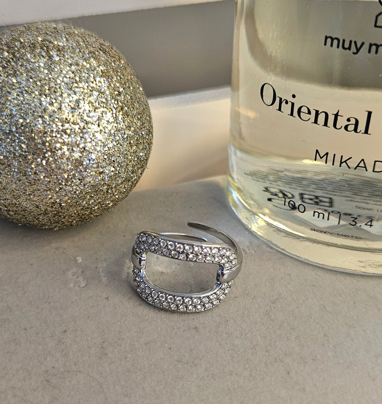 Bague zirconium argent ovale