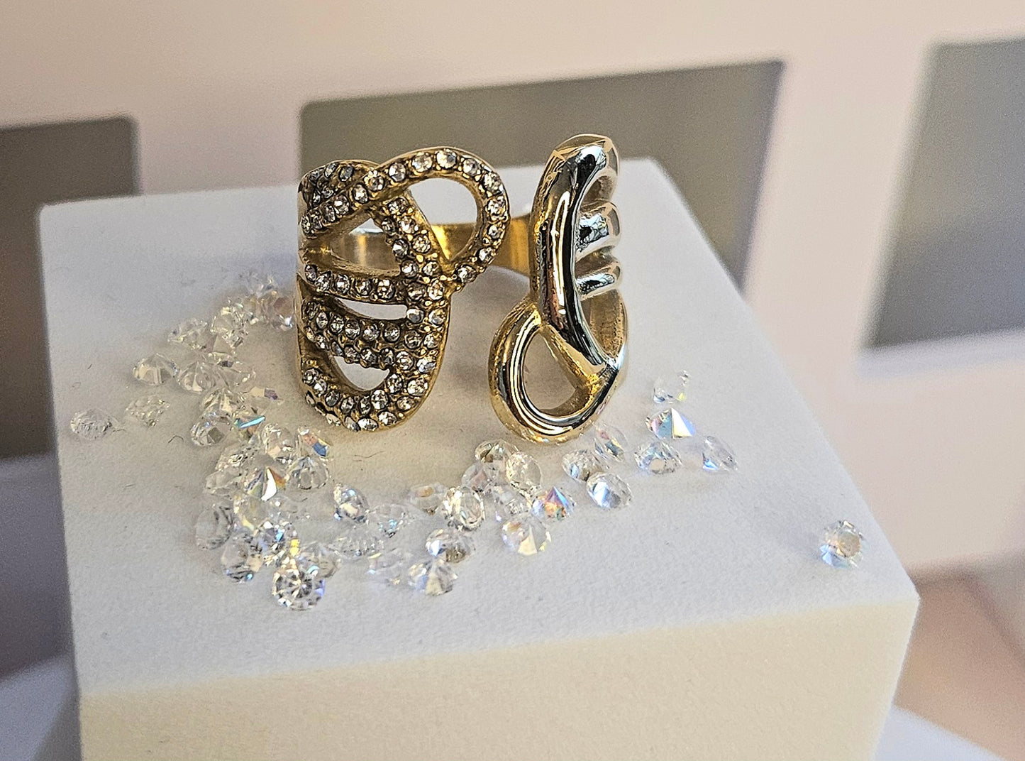 Bague jumelle taille min 54