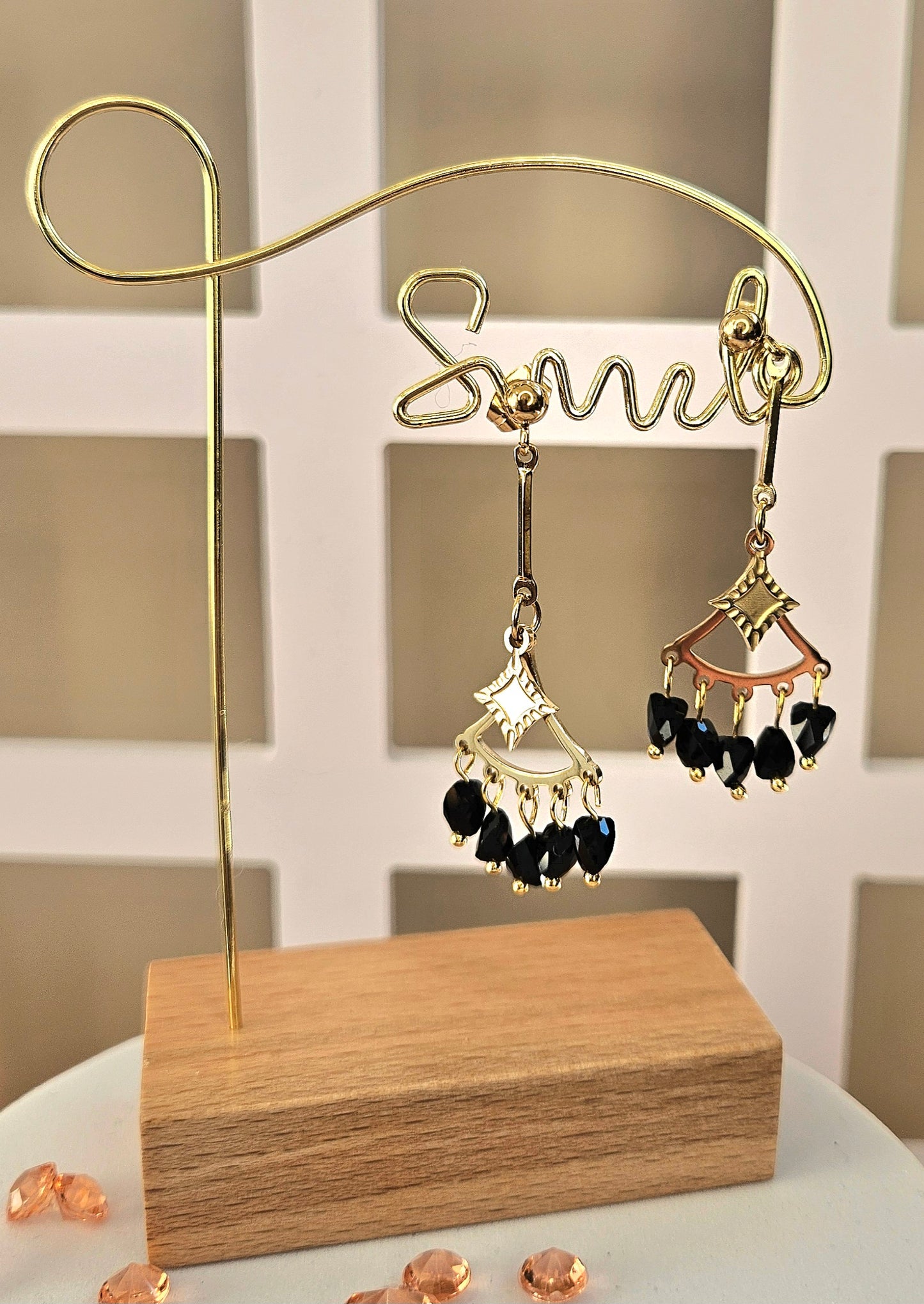 Boucles noire perle