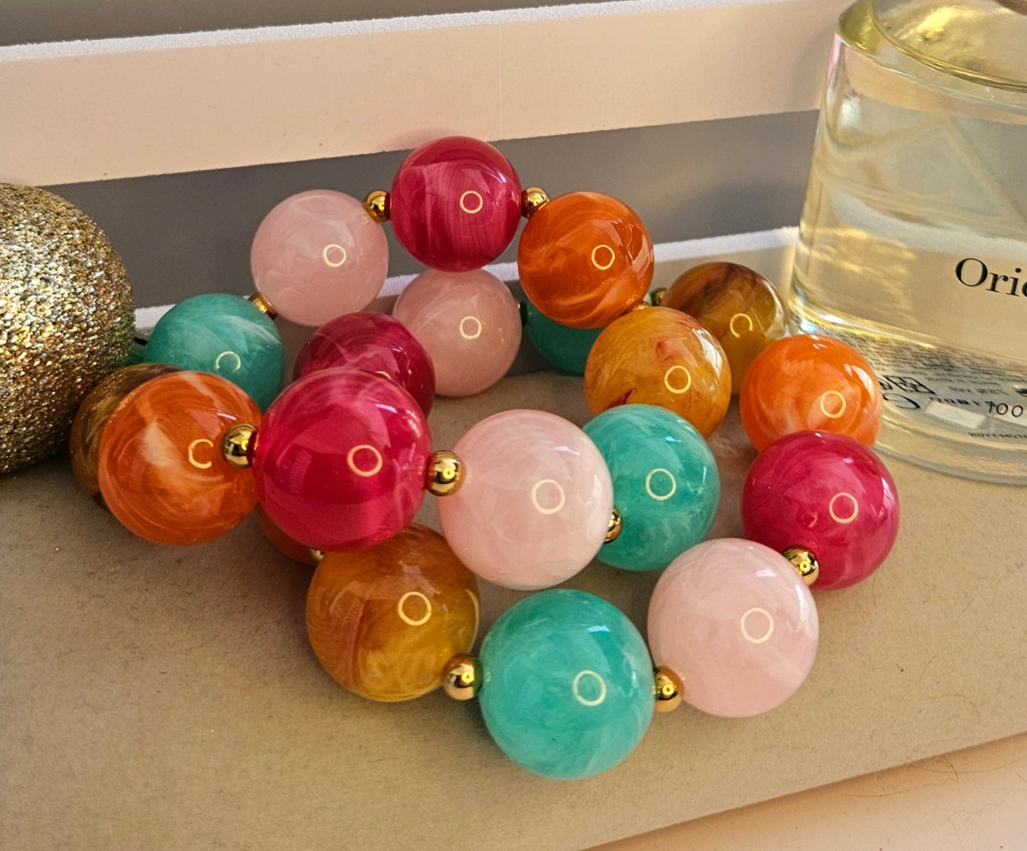 Bracelet perle multicolore