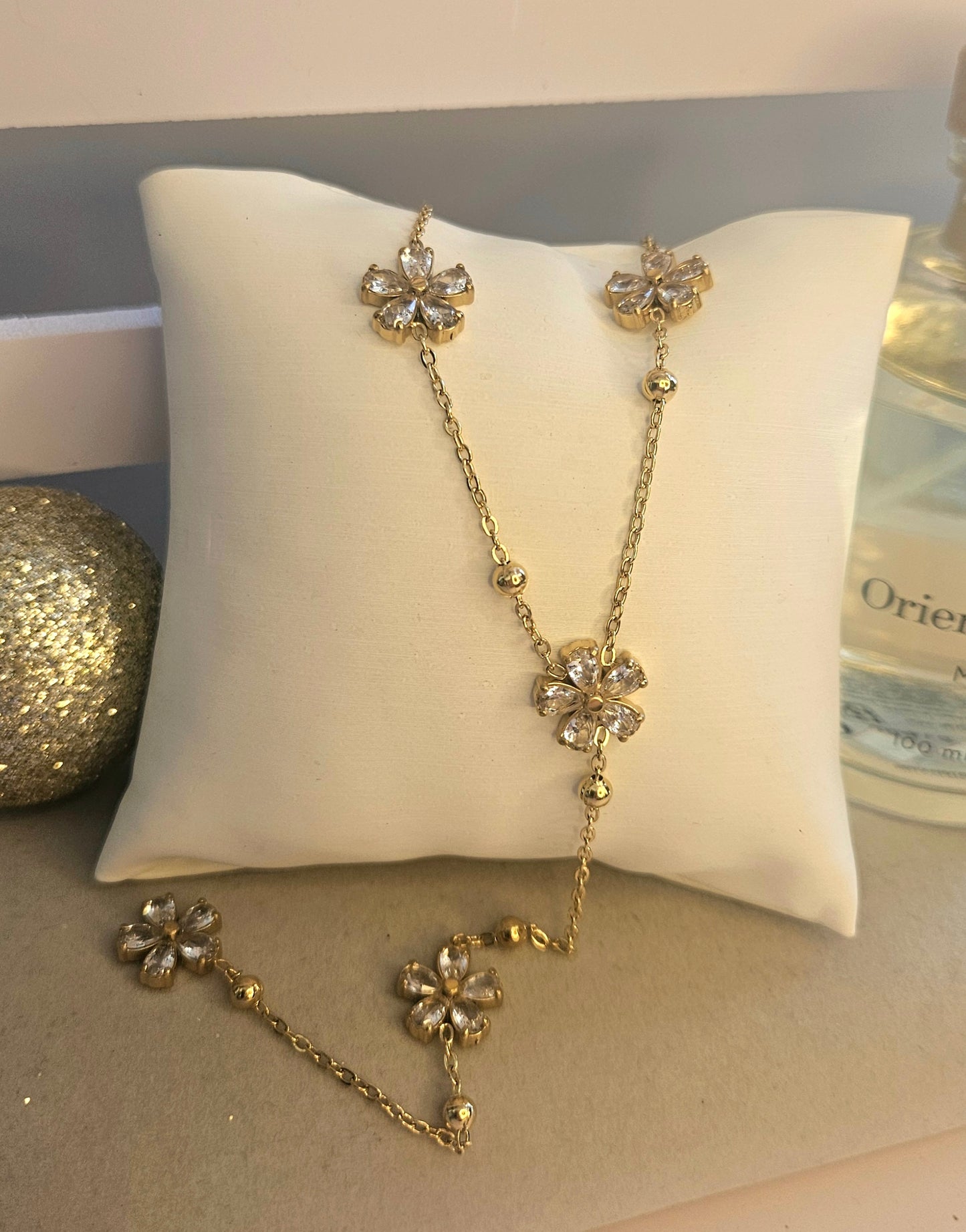 Collier y trefle cristal