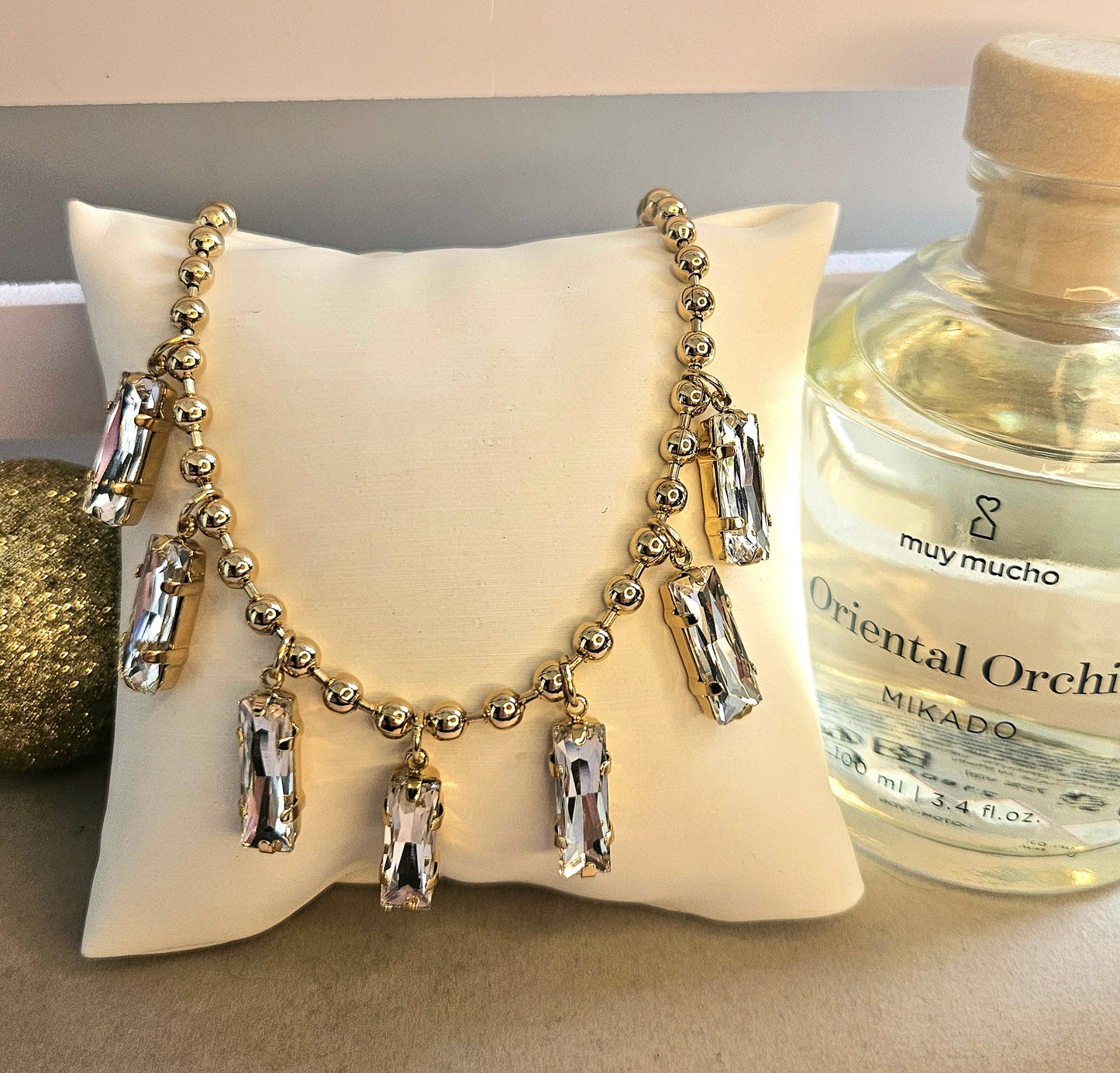 Collier cristal long