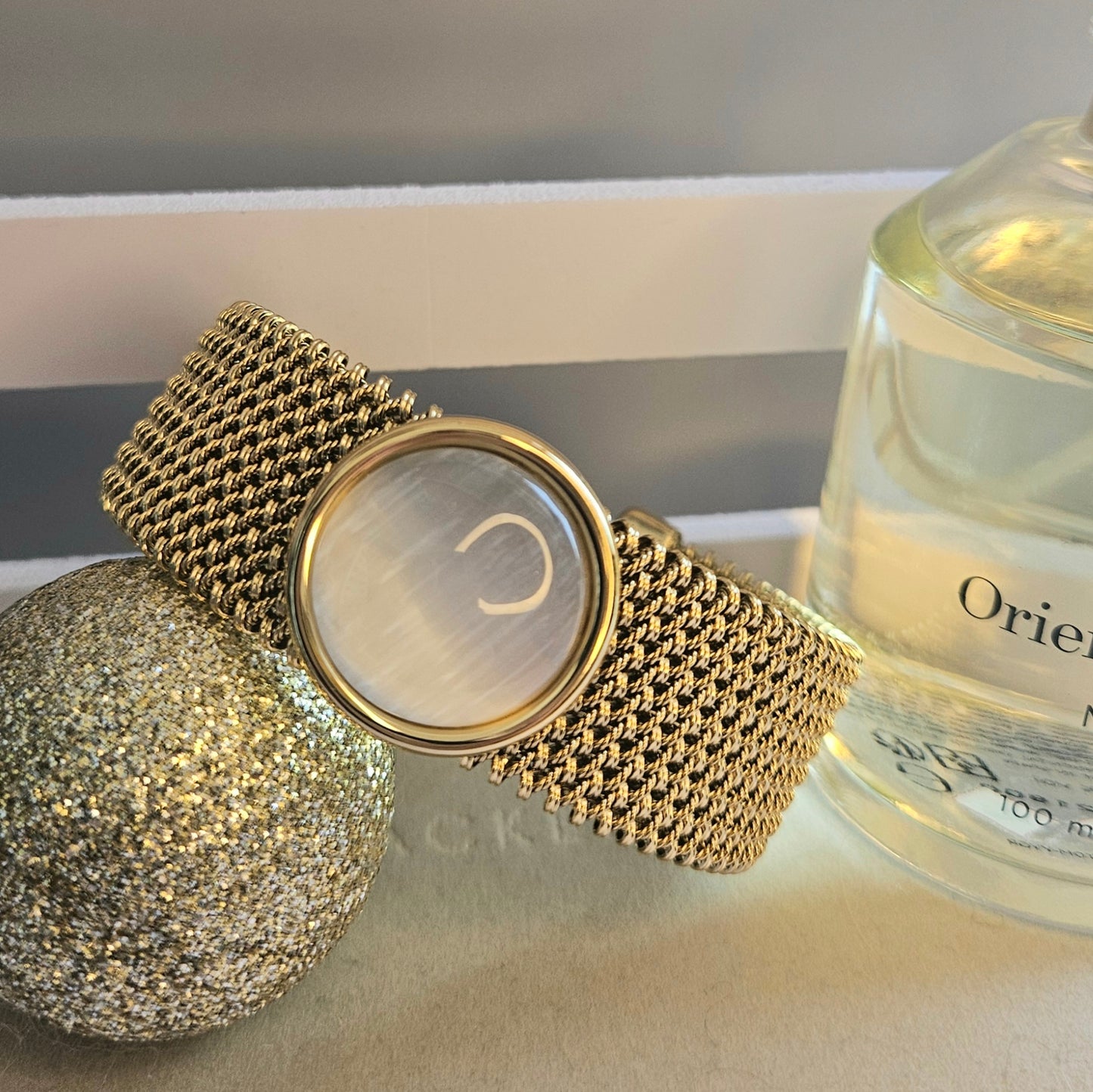 Bracelet manchette pierre blanche