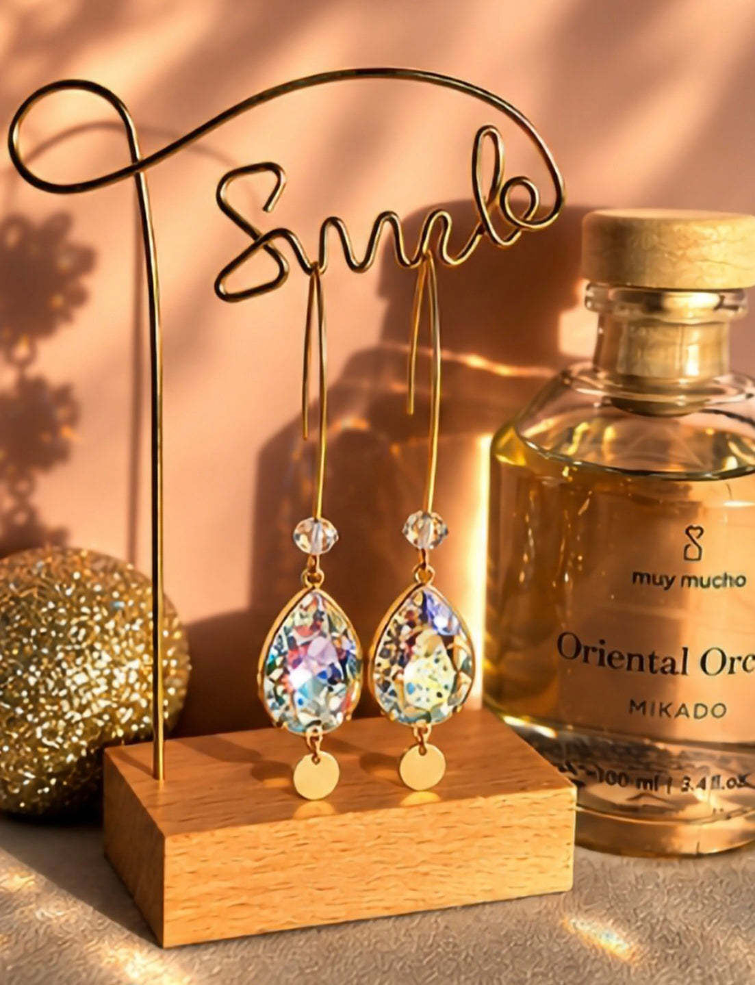 Boucles d'oreilles pendantes swarovski argent