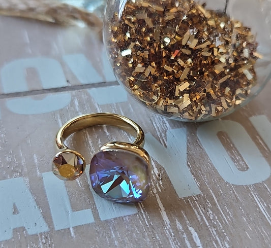 Bague swarovski violet