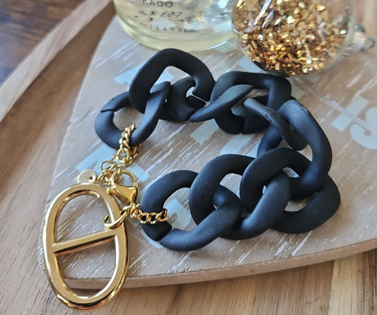 Barcelets maille noir