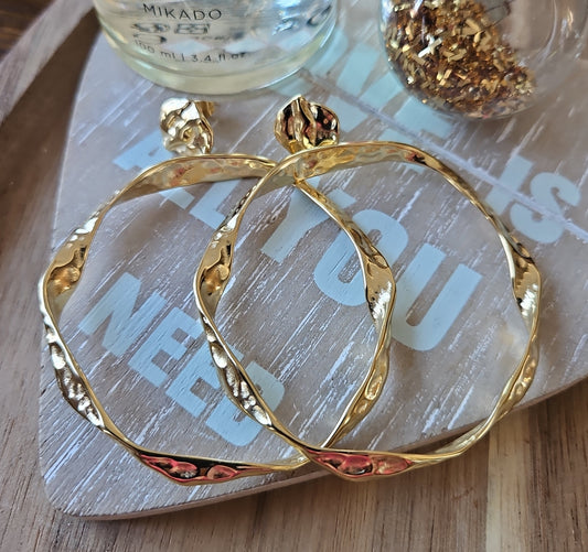 Boucles d'oreilles creoles architecture grande