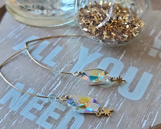 Boucles d'oreilles swarovski argent