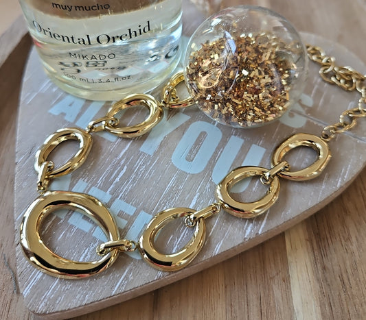 Collier anneaux maille large