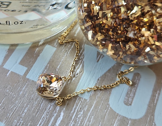 Collier swarovski champagne