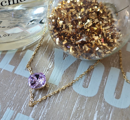 Collier swarovski rose