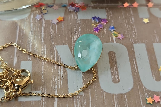 Collier Swarovski vert