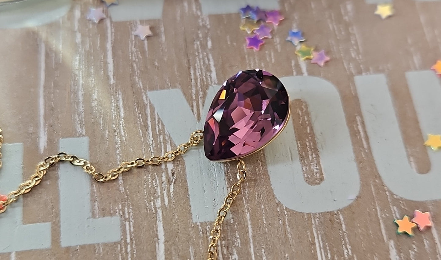 Purple Swarovski necklace