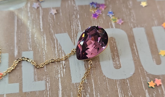 Purple Swarovski necklace