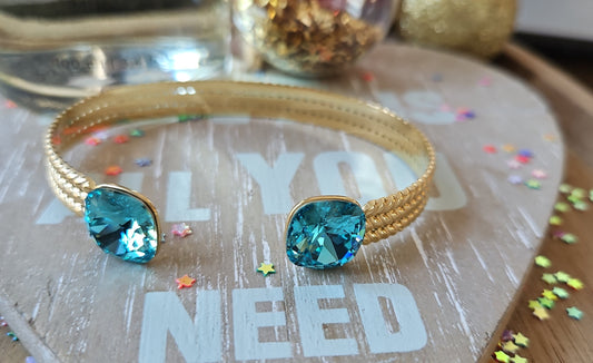 Turquoise blue Swarovski bracelet