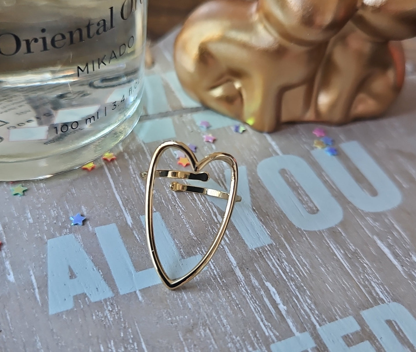 Bague coeur ajouré