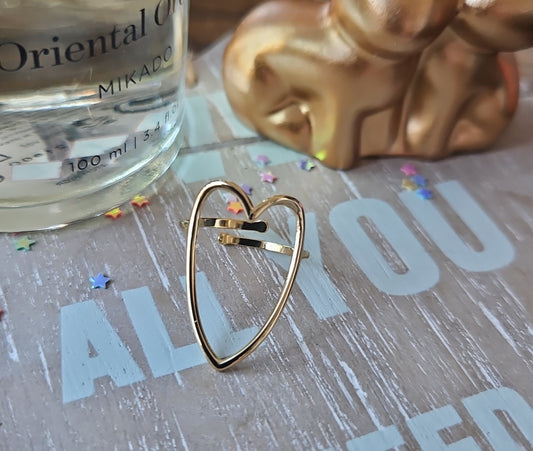 Bague coeur ajouré
